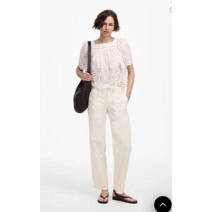 Madewell The Belt Loop Utility Pants Jeans Lighthouse Ivory Size 27 #NV175